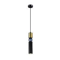 Светильник подвесной Salem V10522-PL Moderli чёрный 1 лампа, основание разноцветное в стиле современный трубочки