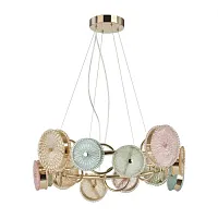 Люстра подвесная LED Caramella 5412/95L Odeon Light на 1 лампу, основание золотое в стиле хай-тек Люстра подвесная LED Caramella 5412/95L Odeon Light на 1 лампу, основание золотое в стиле хай-тек