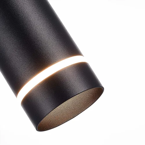 Светильник подвесной LED ST115.443.12 ST-Luce чёрный 1 лампа, основание чёрное в стиле хай-тек современный трубочки фото 3