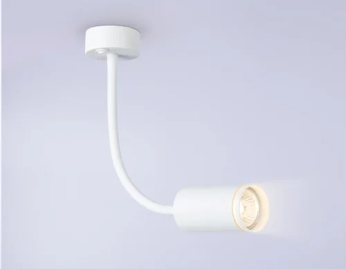 Бра с выключателем FW2469 Ambrella light белый на 1 лампа, основание белое в стиле современный хай-тек гибкая ножка для чтения фото 4