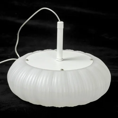 Светильник подвесной LED Claudia LSP-0922 Lussole белый 1 лампа, основание белое в стиле современный  фото 3