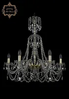 Люстра подвесная хрустальная 11.11.6.240.XL-74.Gd.Sp Bohemia Art Classic прозрачная на 6 ламп, основание золотое в стиле классический Люстра подвесная хрустальная 11.11.6.240.XL-74.Gd.Sp Bohemia Art Classic прозрачная на 6 ламп, основание золотое в стиле классический