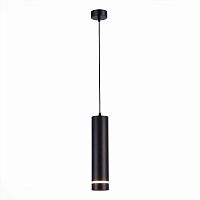 Светильник подвесной LED ST115.433.12 ST-Luce чёрный 1 лампа, основание чёрное в стиле хай-тек современный трубочки