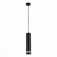 Светильник подвесной LED ST115.433.12 ST-Luce чёрный 1 лампа, основание чёрное в стиле хай-тек современный трубочки