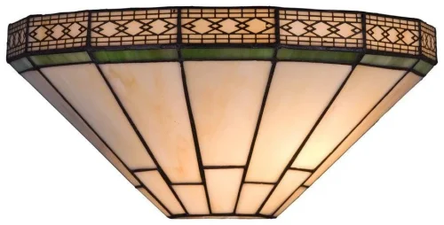 Бра Тиффани 857-801-01 Velante бежевый коричневый на 1 лампа, основание хром в стиле тиффани орнамент