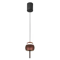 Светильник подвесной LED Roller 8411 Mantra коричневый 1 лампа, основание чёрное в стиле хай-тек современный 