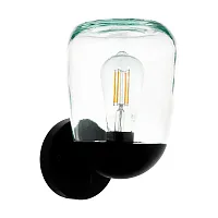 Настенный светильник Donatori 98701 Eglo уличный IP44 чёрный 1 лампа, плафон прозрачный в стиле современный E27