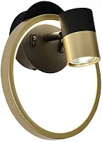 Бра с выключателем Ruedo 4168-2W F-promo матовый золото чёрный 1 лампа, основание матовое золото чёрное в стиле современный для чтения
