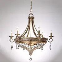 Люстра подвесная Sigonella L51709.75 L'Arte Luce золотая на 9 ламп, основание золотое в стиле классический 