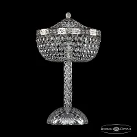 Настольная лампа 19111L4/25IV Ni Bohemia Ivele Crystal прозрачная 3 лампы, основание никель металл в стиле классика sp