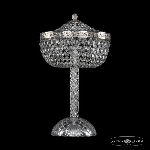 Настольная лампа 19111L4/25IV Ni Bohemia Ivele Crystal прозрачная 3 лампы, основание никель металл в стиле классический sp