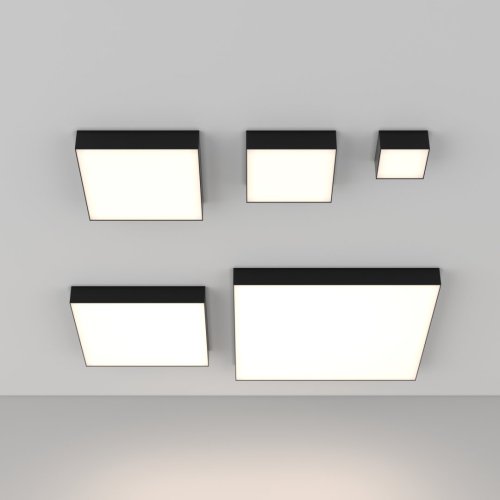 Светильник потолочный LED Zon C032CL-36W4K-SQ-B Maytoni белый 1 лампа, основание чёрное в стиле современный  фото 5