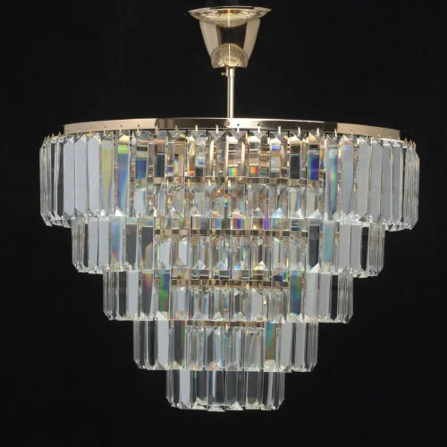Люстра потолочная Аделард 642010805 MW-Light прозрачная на 5 ламп, основание золотое в стиле классический  фото 3