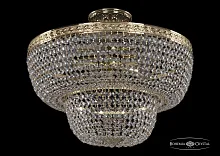 Люстра потолочная хрустальная 19091/45IV G Bohemia Ivele Crystal прозрачная на 6 ламп, основание золотое в стиле классика sp