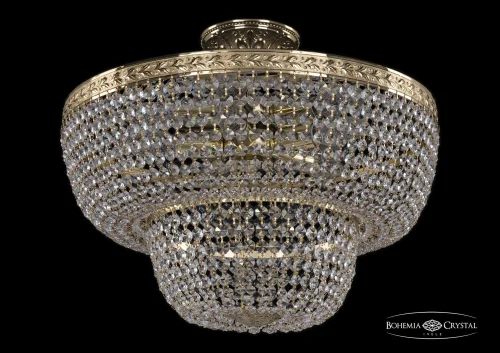 Люстра потолочная хрустальная 19091/45IV G Bohemia Ivele Crystal прозрачная на 6 ламп, основание золотое в стиле классический sp