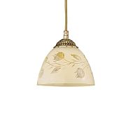 Светильник подвесной L 6358/14 Reccagni Angelo жёлтый 1 лампа, основание золотое в стиле классический 