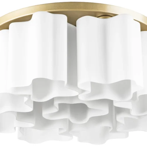 Люстра потолочная Nubi 802093 Lightstar белая на 9 ламп, основание бежевое в стиле современный арт-деко  фото 3