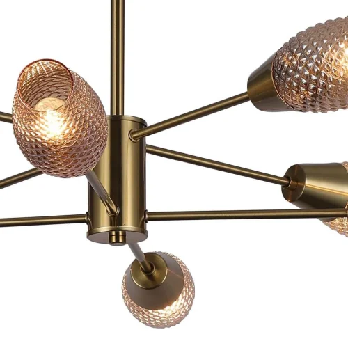 Люстра потолочная Desire 10165/8PL Copper Escada янтарная на 8 ламп, основание медь в стиле современный  фото 3
