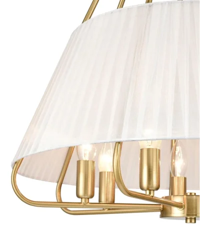 Люстра подвесная Isabella VL4254P07 Vele Luce белая на 7 ламп, основание золотое в стиле классический  фото 3