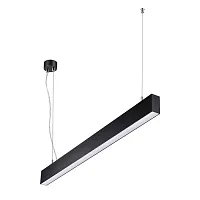 Светильник подвесной LED Iter 358880 Novotech чёрный 1 лампа, основание чёрное в стиле современный минимализм линейный