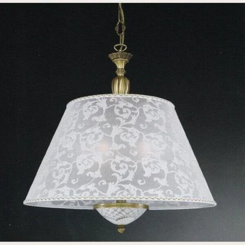 Люстра подвесная  L 7032/60 Reccagni Angelo белая на 5 ламп, основание античное бронза в стиле классический 