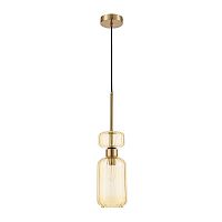Светильник подвесной Gloss 1141/1S Amber Escada янтарный 1 лампа, основание медь в стиле современный 