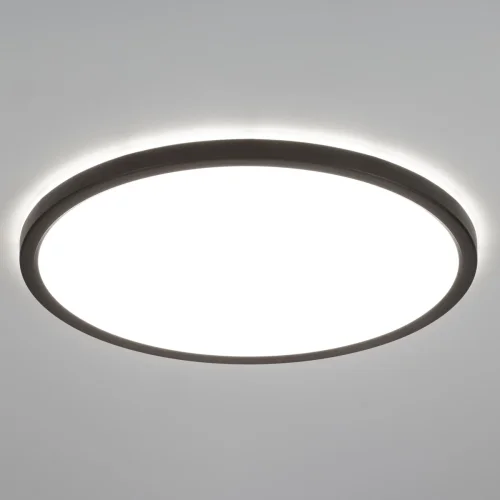 Светильник потолочный RGB LED с пультом Basic Line CL738321EL Citilux белый 1 лампа, основание чёрное в стиле современный хай-тек с пультом фото 2