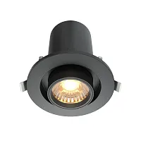 Светильник точечный LED Hidden DL045-01-10W3K-B Maytoni чёрный 1 лампа, основание чёрное в стиле хай-тек современный 