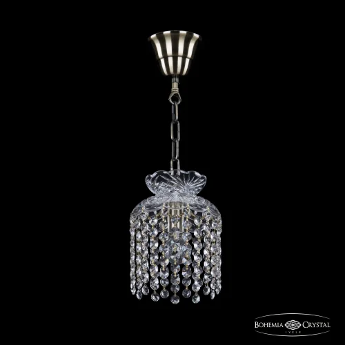 Светильник подвесной 14781/15 Pa R Bohemia Ivele Crystal прозрачный 1 лампа, основание патина в стиле классический r