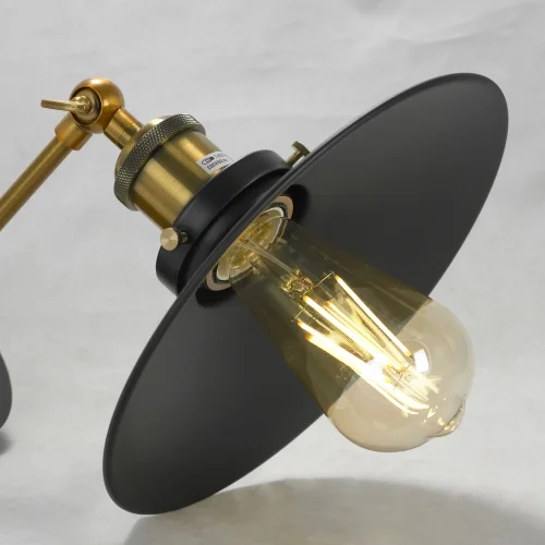 Бра лофт New York GRLSP-9100 Lussole чёрный на 1 лампа, основание чёрное в стиле лофт  фото 5