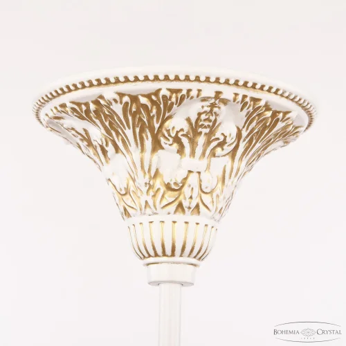 Люстра потолочная AL19111/35FL WMG Bohemia Ivele Crystal прозрачная на 4 лампы, основание белое патина золотое в стиле классический r фото 5