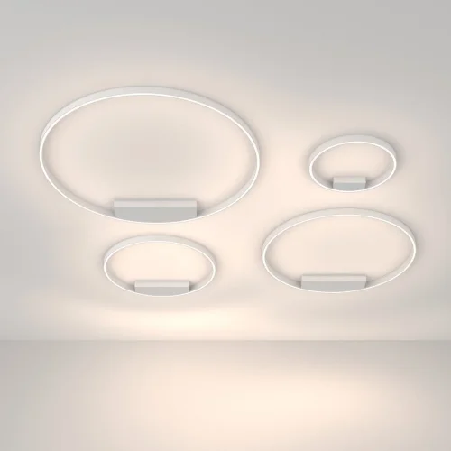 Люстра потолочная LED Rim MOD058CL-L65W4K Maytoni белая на 1 лампа, основание белое в стиле хай-тек минимализм кольца фото 6