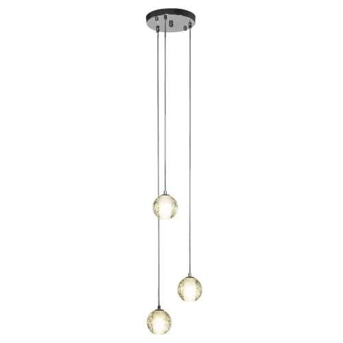 Светильник подвесной Rain 10112/3 LOFT IT прозрачный 3 лампы, основание хром в стиле современный каскад фото 6