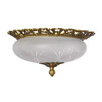 Люстра потолочная Venezia E 1.13.38 AG Arti Lampadari белая на 3 лампы, основание бронзовое золотое в стиле классический 