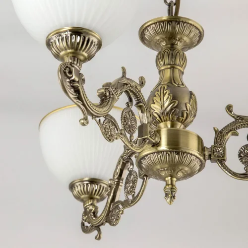 Люстра подвесная / потолочная Адриана CL405233 Citilux белая на 3 лампы, основание бронзовое в стиле классический  фото 9