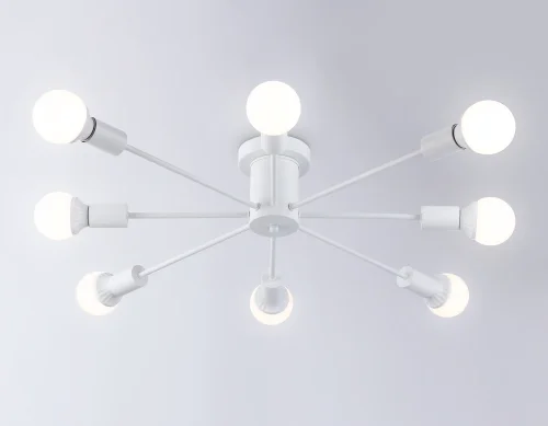 Люстра потолочная TR80408 Ambrella light без плафона на 8 ламп, основание белое в стиле современный  фото 4