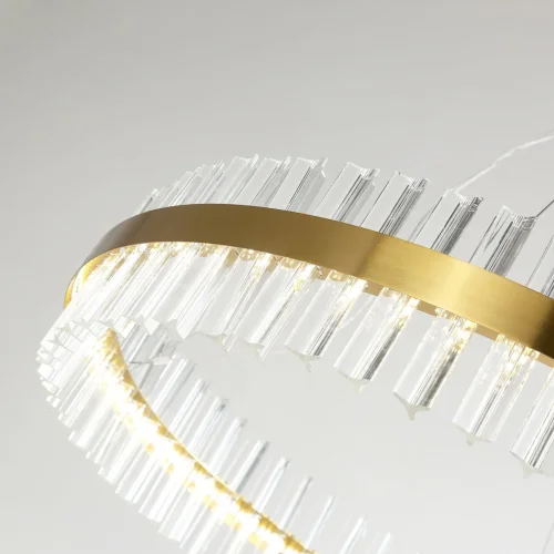 Люстра подвесная LED Placerat 4012-8P Favourite прозрачная на 1 лампа, основание золотое в стиле современный  фото 5