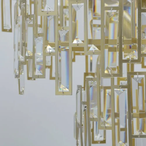 Люстра подвесная хрустальная Монарх 121010611 MW-Light прозрачная на 11 ламп, основание золотое в стиле классический  фото 10