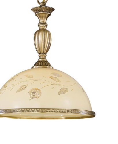 Светильник подвесной L 6208/28 Reccagni Angelo жёлтый 1 лампа, основание античное бронза в стиле классический  фото 3