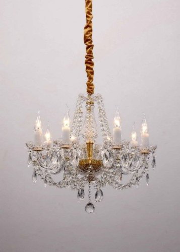 Люстра подвесная  Simone 1736-8P Favourite без плафона на 8 ламп, основание жёлтое золотое в стиле современный 