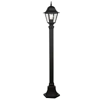 Парковый светильник Abbey Road O003FL-01B Maytoni уличный IP44 чёрный 1 лампа, плафон прозрачный в стиле современный E27