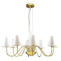 Люстра подвесная Daiafano 758082 Lightstar белая на 8 ламп, основание золотое жёлтое в стиле модерн 