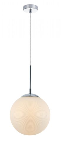 Светильник подвесной Lumina P031PL-01CH Maytoni белый 1 лампа, основание хром в стиле современный шар