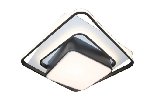 Светильник потолочный LED с пультом 81038/4C Natali Kovaltseva белый 1 лампа, основание белое чёрное в стиле хай-тек с пультом квадраты фото 3
