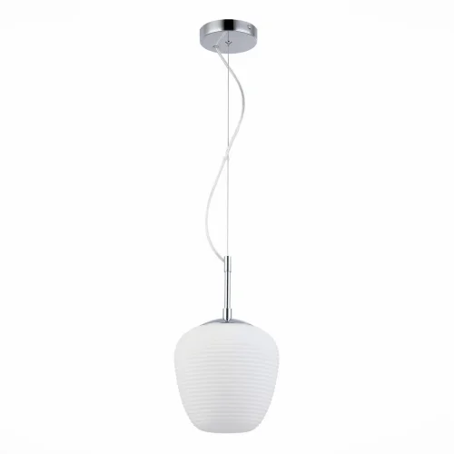 Светильник подвесной Cesare SL1168.103.01 ST-Luce белый 1 лампа, основание хром в стиле современный  фото 2
