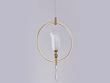 Светильник подвесной 4801/S Newport белый 1 лампа, основание золотое в стиле современный 