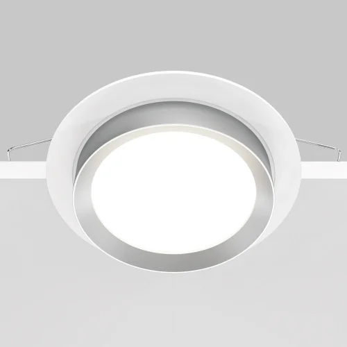 Светильник точечный Hoop DL086-GX53-RD-WS Maytoni белый серебряный 1 лампа, основание белое в стиле современный  фото 5