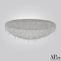 Люстра подвесная / потолочная LED Rimini S508.0.100.B.3000 Arte Perfetto Luce прозрачная на 1 лампа, основание никель в стиле классика 