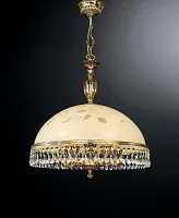 Люстра подвесная  L 6306/48 Reccagni Angelo жёлтая на 5 ламп, основание золотое в стиле классический 