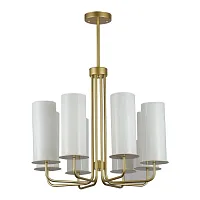 Люстра потолочная Prometeo 2923-8P F-promo белая на 8 ламп, основание золотое в стиле минимализм 